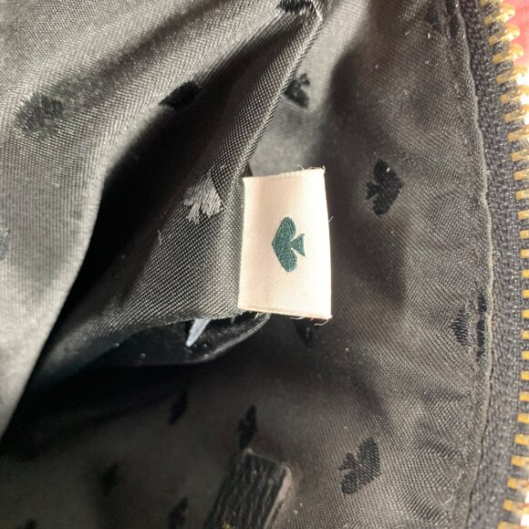 KATE SPADE New York Triple Gusset Black Pebbled Leather Crossbody Bag - Picture 12 of 15